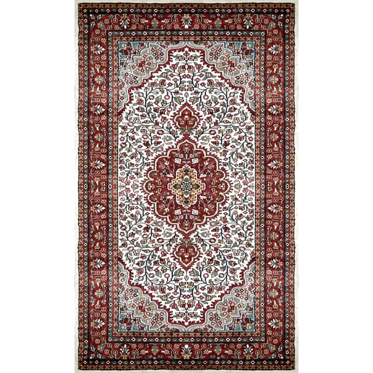 3ft×5ft Hand Knotted Persian Carpet White