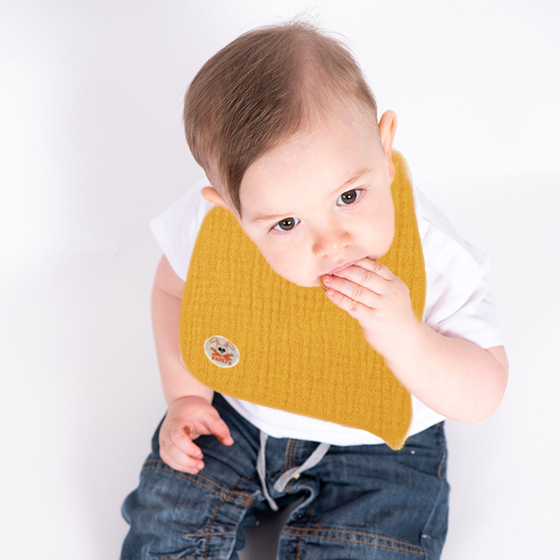 Organic Cotton Bib - Honey