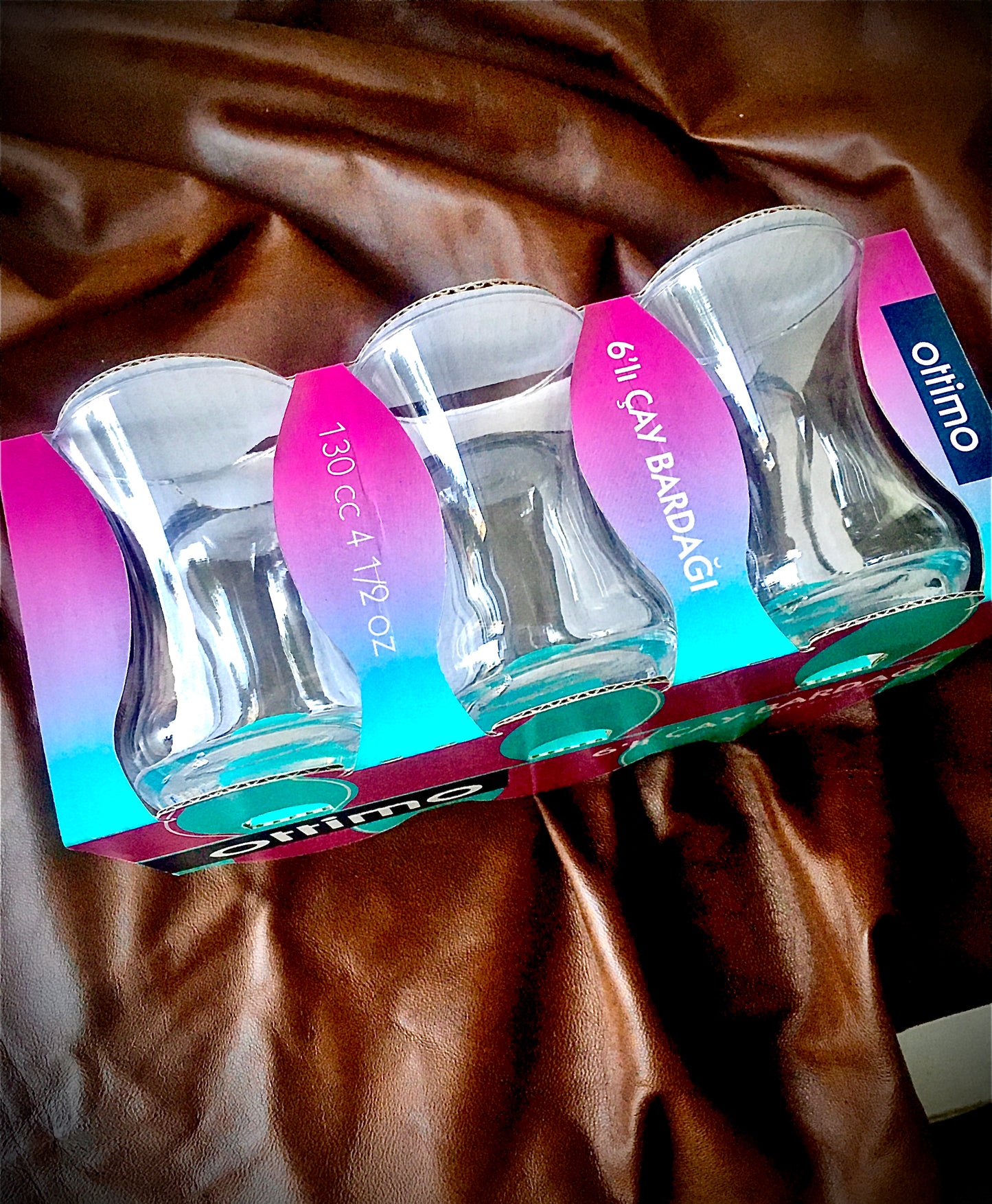 Set of 6 Turkish Tea Glasses, The Neat Glass & Whiskey Serving Glasses