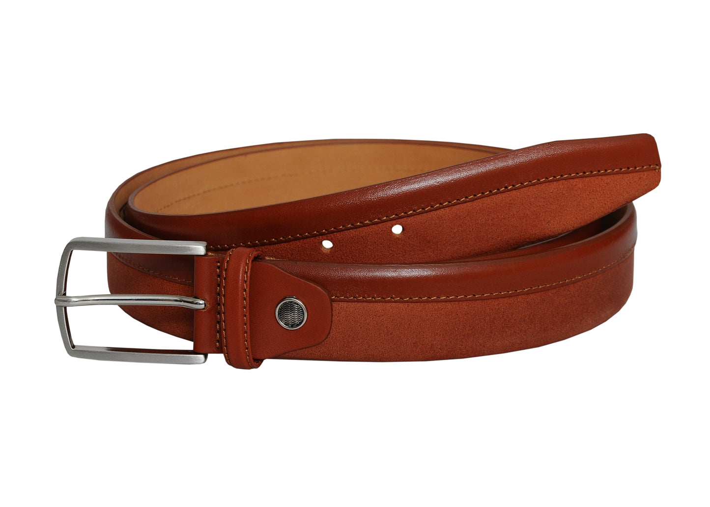 Siene Tan Leather Men Suede Belt