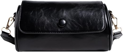 Women PU Leather Purse Handbag with Wide Strap, Zip Closure