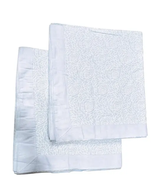 Cotton Printed Single Flat Sheet Topsheet With Border 230CmX140Cm