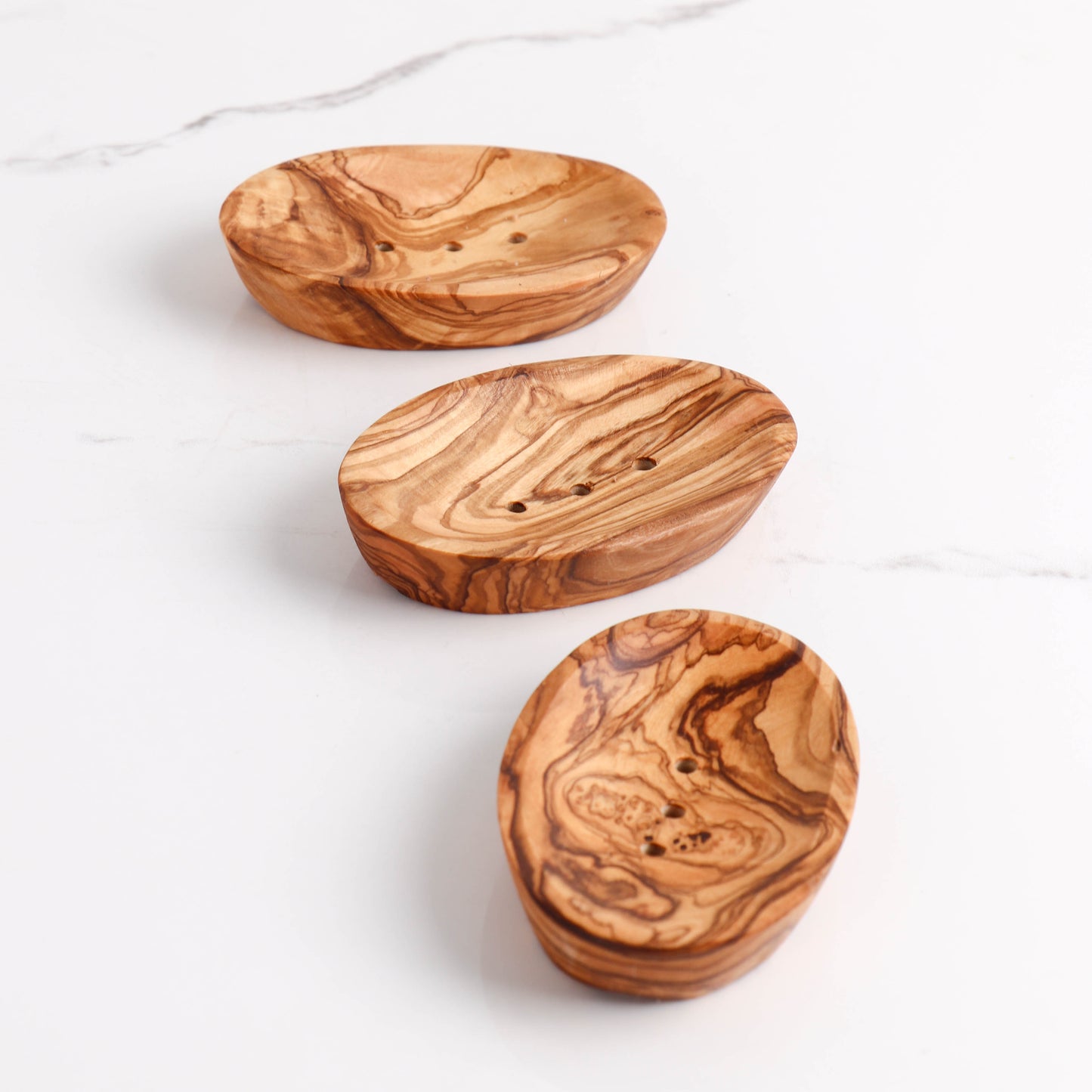 Handmade Olive Wood Soap Dish, Oval