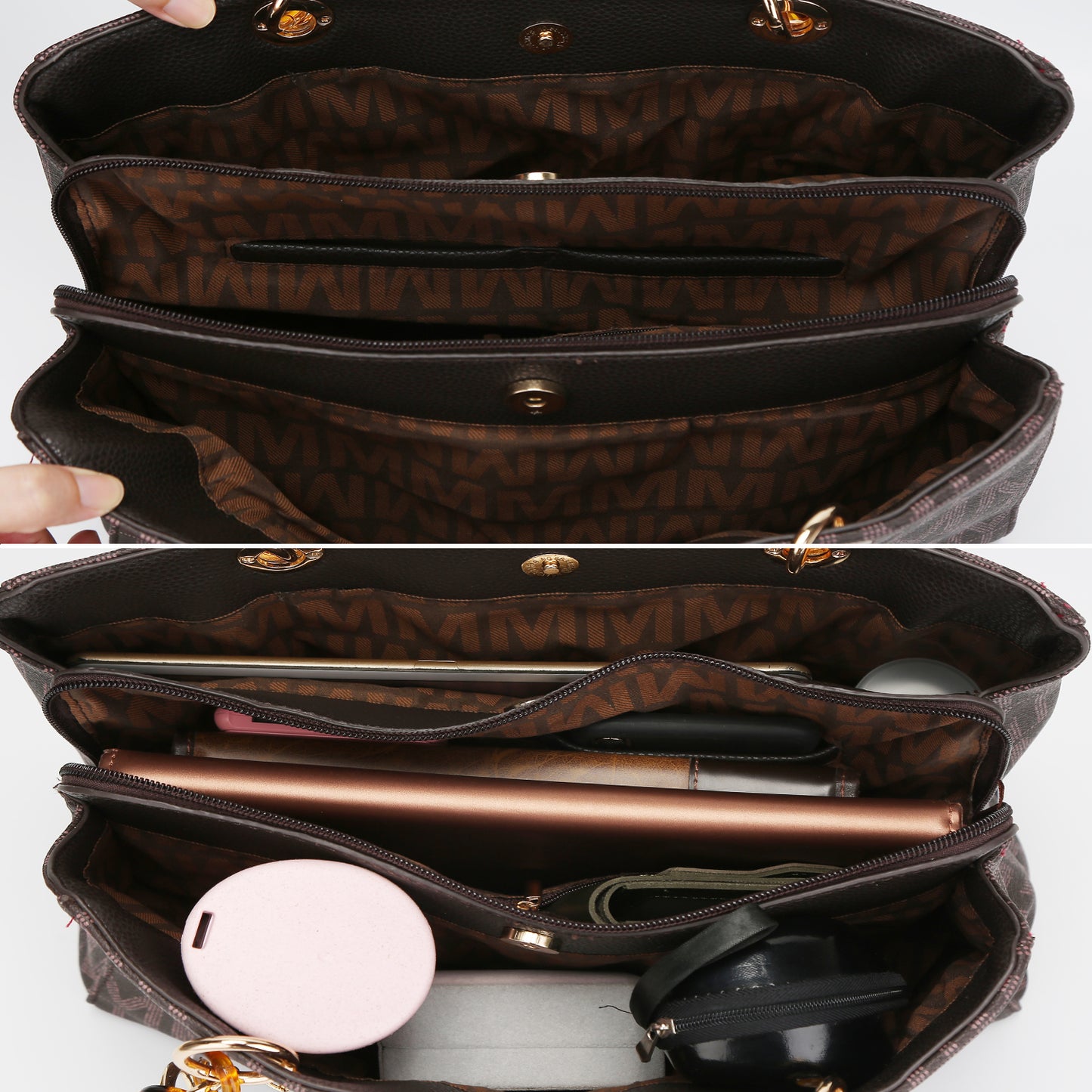 Sirna M Signature Tote Handbag Vegan Leather Women