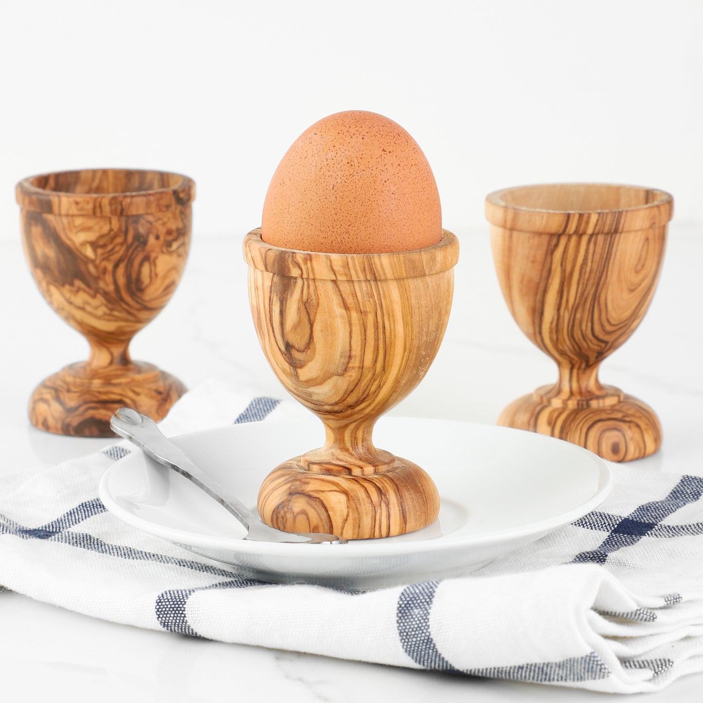 Rustic Olive Wood Egg Cup