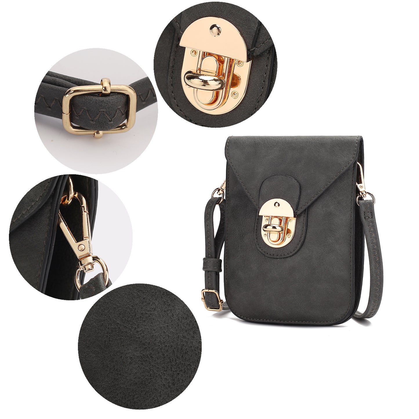 MKF Collection Kianna Phone Crossbody Bag by Mia K