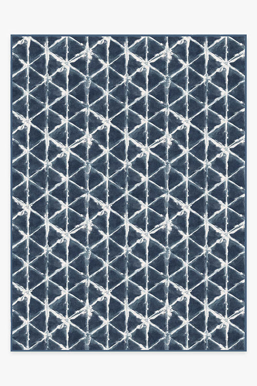 Diamond Shibori Navy Tufted Rug