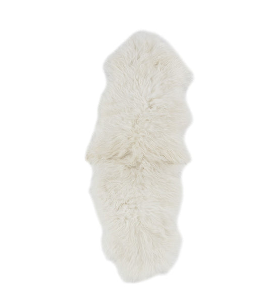 2x Schapenvacht IJslands | Natural wit | 210 x 80cm