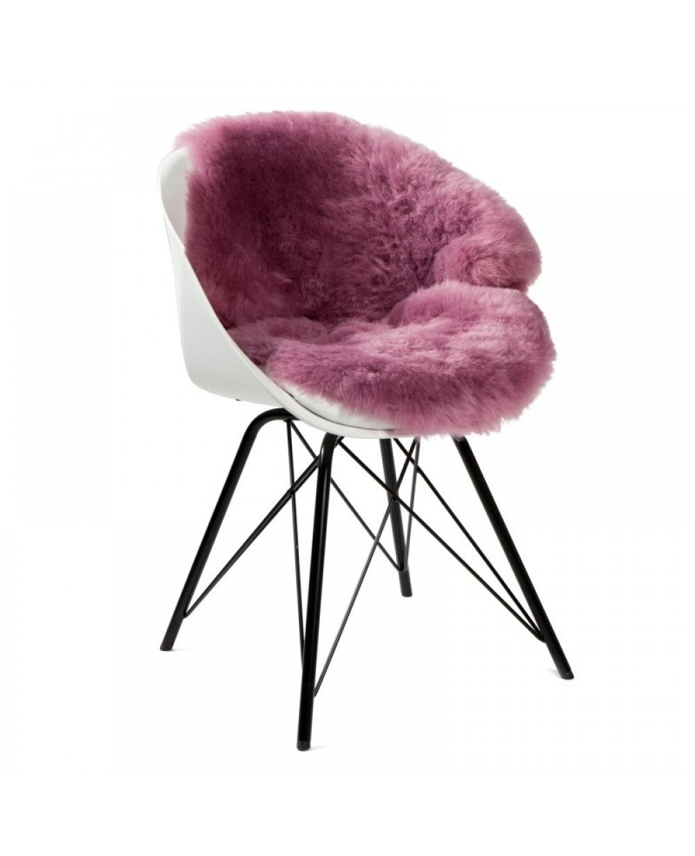 Schapenvacht IJslands | Donkerroze kort | 100 x 65cm