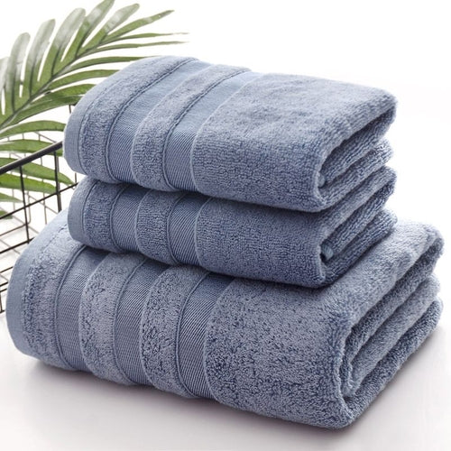 Linen Bath Towel Set 3 Pieces Soft and Absorbent;  Premium Quality
