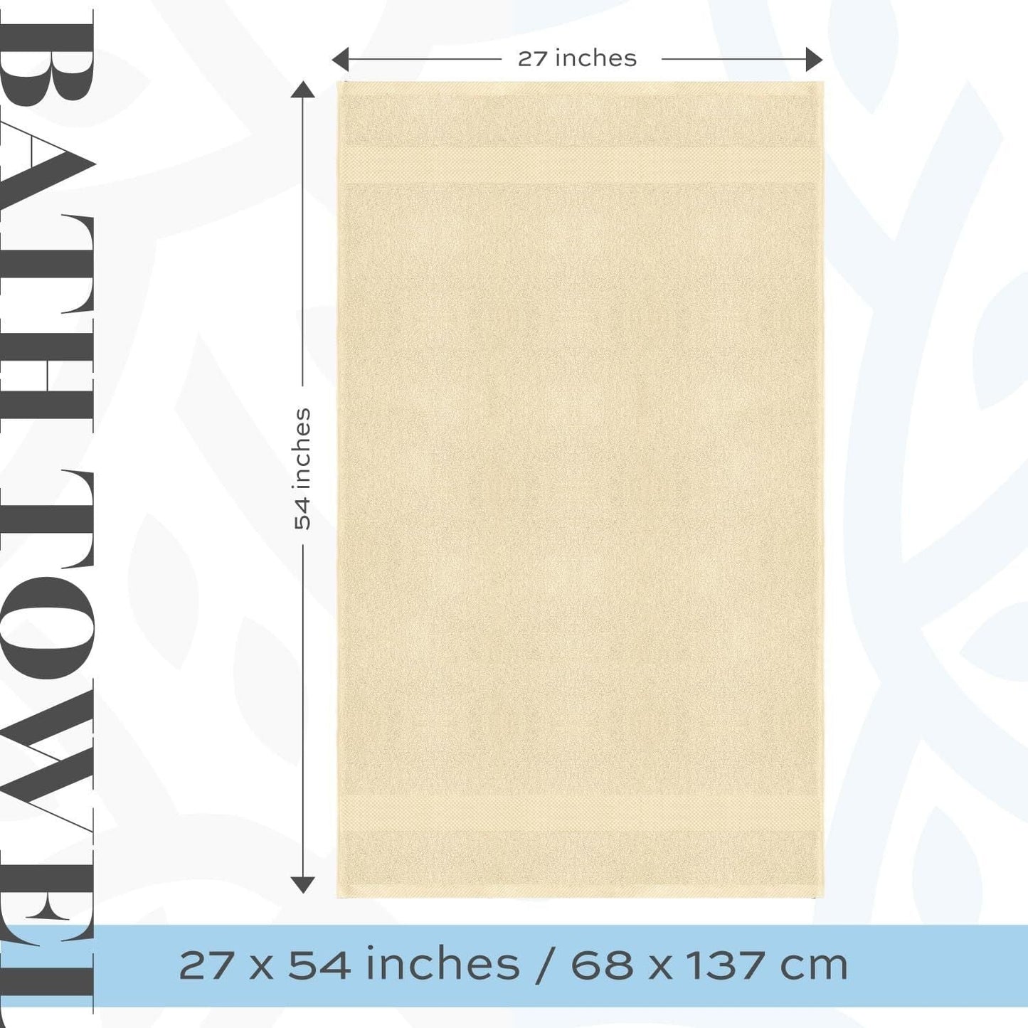 Luxury Bath Towels Set of 4 Large 700 GSM Cotton Ultra Soft Bath