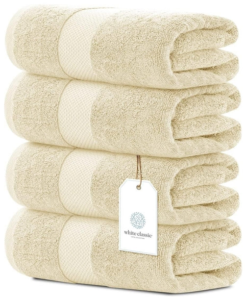 Luxury Bath Towels Set of 4 Large 700 GSM Cotton Ultra Soft Bath