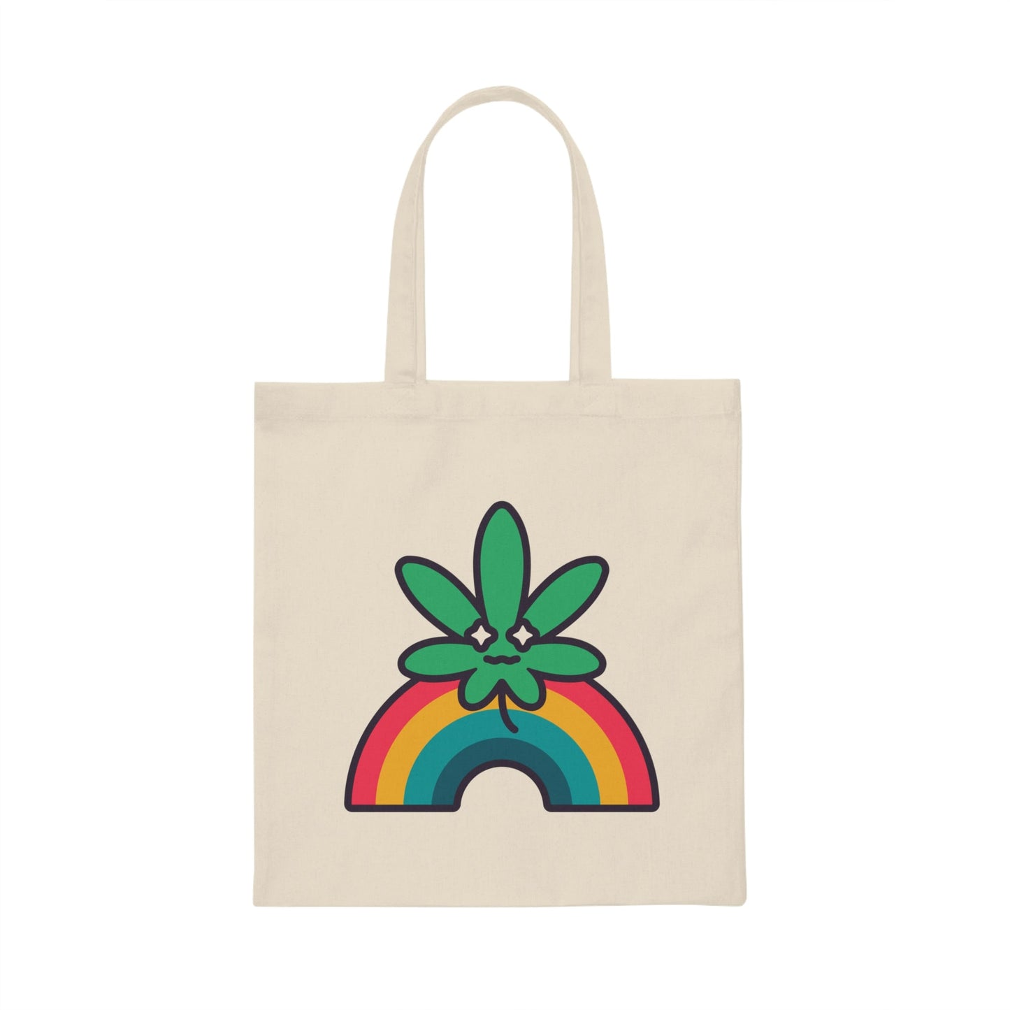 Weed & Rainbow Fun Canvas Tote Bag