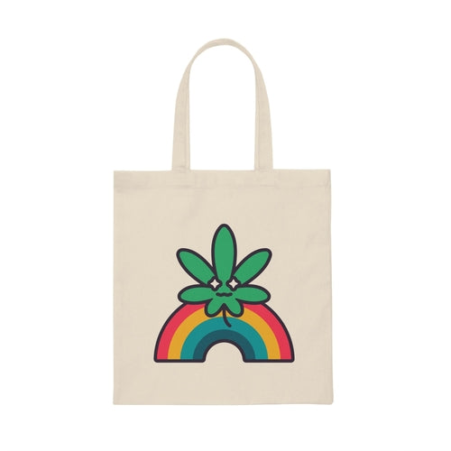 Weed & Rainbow Fun Canvas Tote Bag