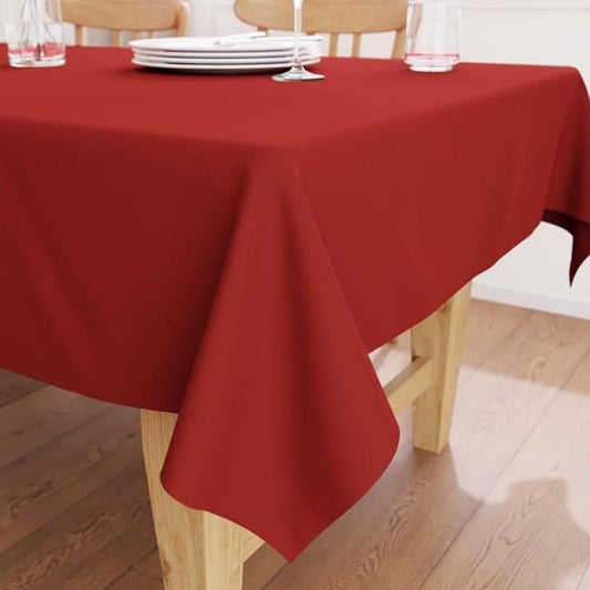 Dining Table Cover for 4 to 6 Seater (Size-140x180cm) (Color-RED)