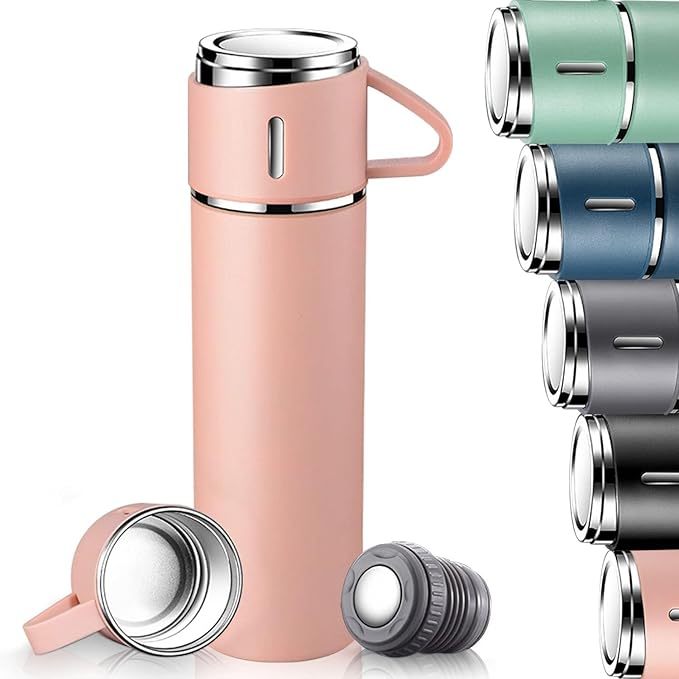 Stainless Steel Vaccum Flask Bottle with 3 Cups Insulated Mug with