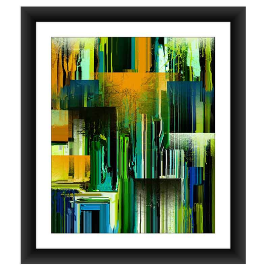 Abstract Digital Print "SQUARE SPLASH" Canvas Painting
