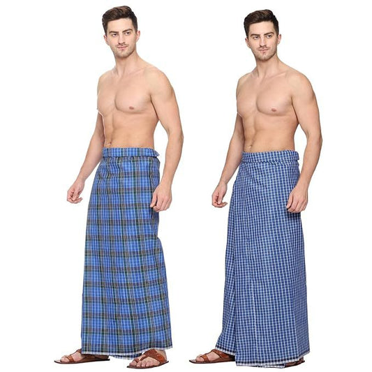 Small Check Comfortable Pollycotton Towel 2Pcs.