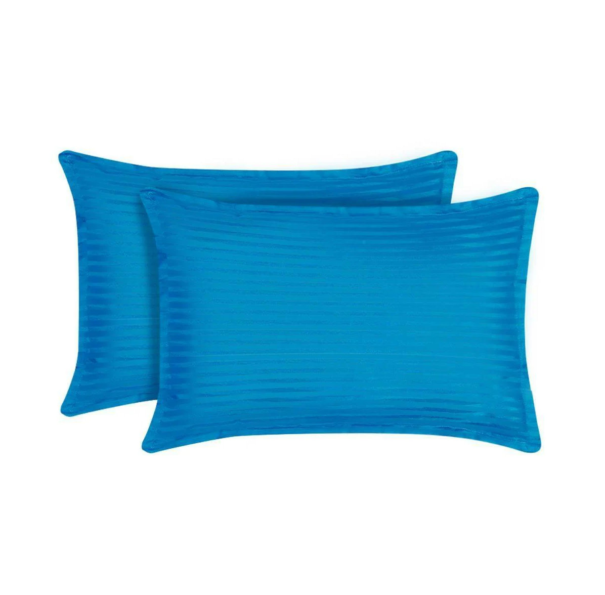 Pristine Blue Stripes Cotton Pillow Covers