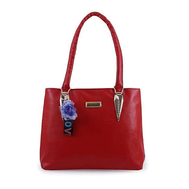 RISEN STYLE Luxury Elegant Leather Tote Bag For Women RED