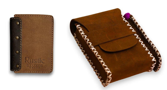 Leather Wallet for Men's Bifold Stylish Compact Brown Wallet Card