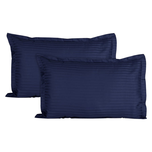 Pristine Blue Stripes Cotton Pillow Covers
