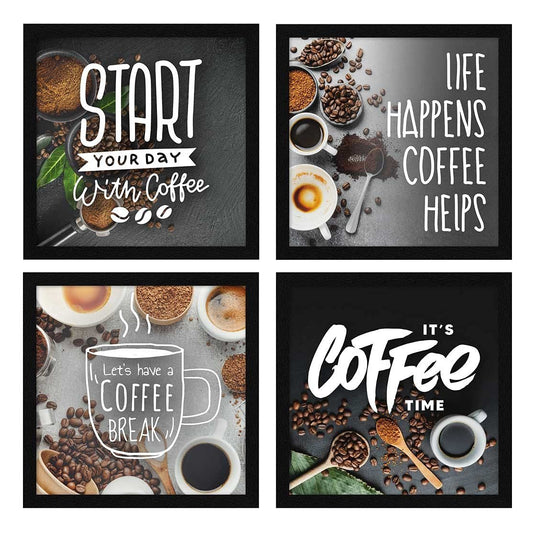 Kitchen Food Coffee Spices Motivational Funny Quotes Wall Art Painting