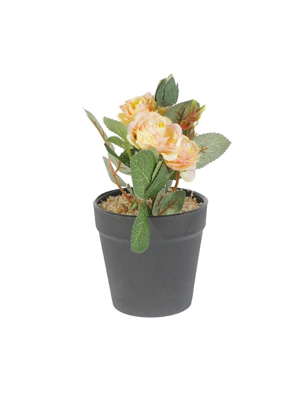 Realistic Artificial Bonsai Fake Rose Flower Plant Pot