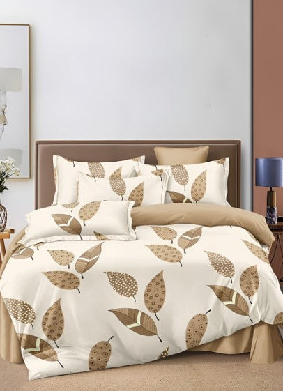 Cotton King Size Feel Luxury Floral Prints 3D Printed Flat Bedsheet