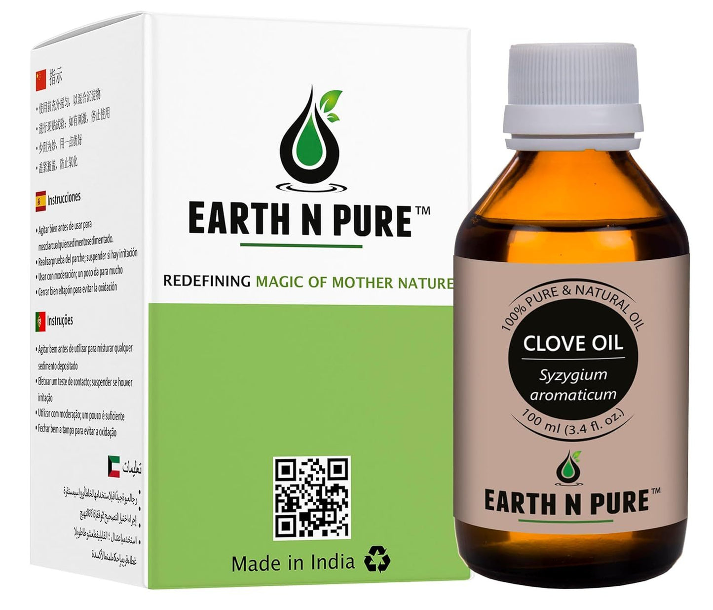 Clove Bud  Essential Oil for Teeth, Skin and Aromatherapy (Laung)