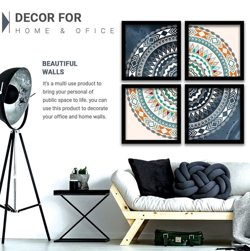 Mandala Art Wall Decor/Aesthetic Painting With Frame For Decorative