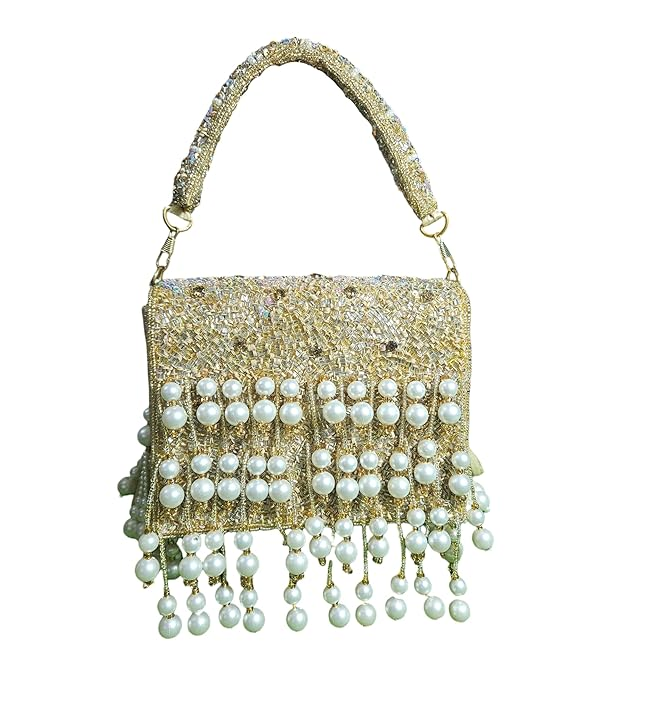 Womens Party Golden Shiny Handbag