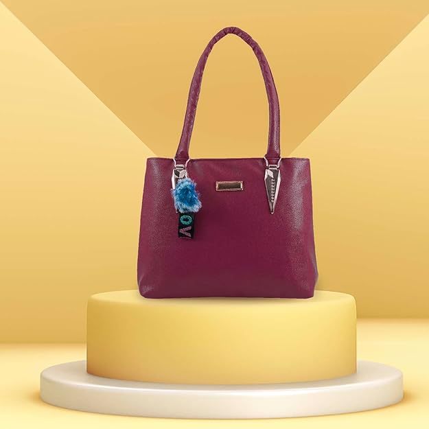 RISEN STYLE Luxury Elegant Leather Tote Bag For Women MAROON