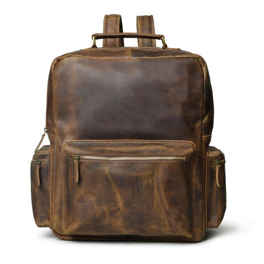 Handmade leather backpack