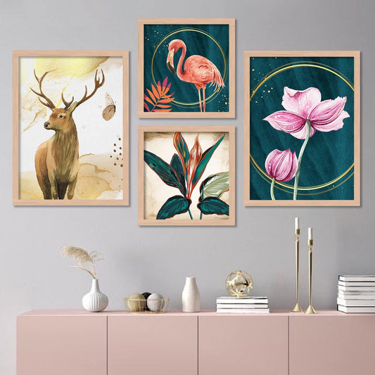 Abstract Art Paintings for Living Room and Wall Decoration - Framed