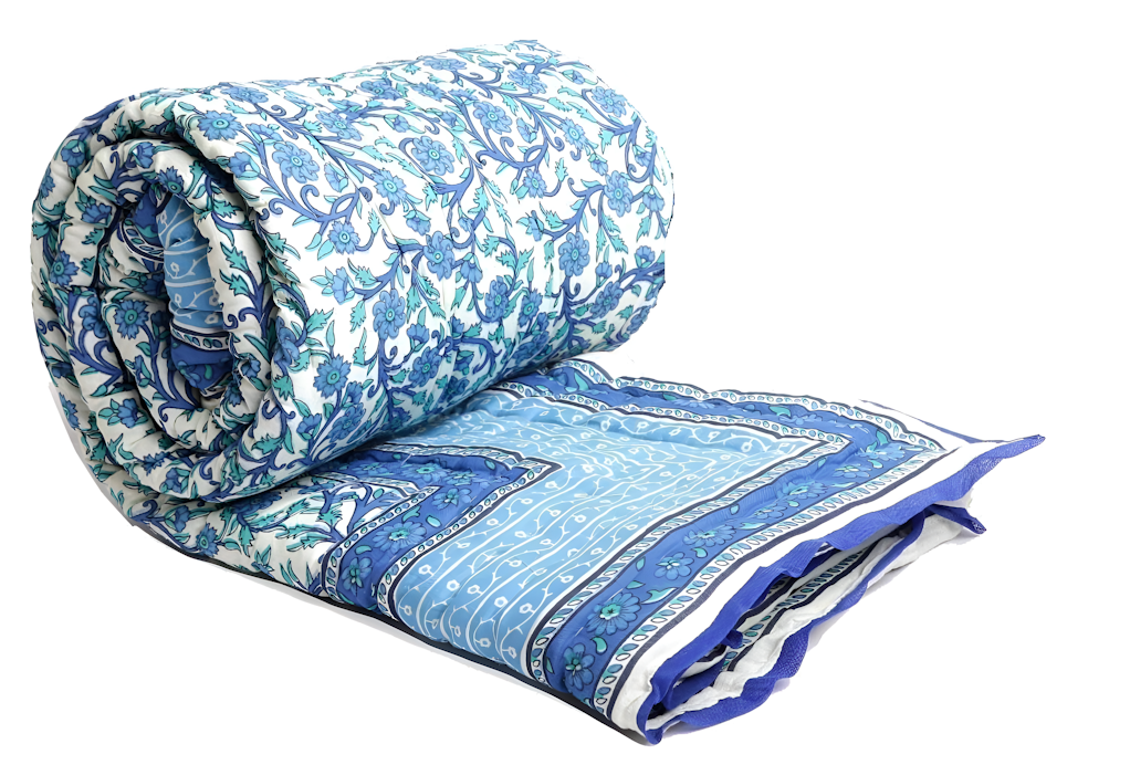 Beautiful Floral Print Soft Cotton Blanket Color 60X90 Inch Size