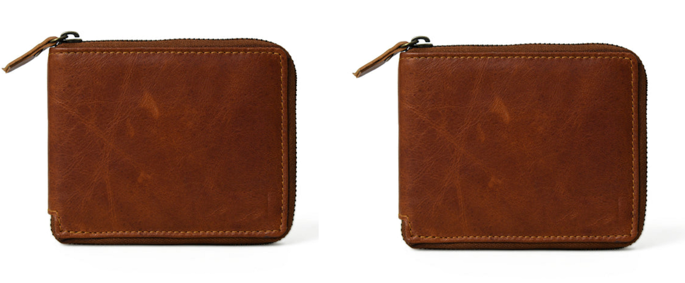 Mens zip closure Wallet-  Brown Pack of 2