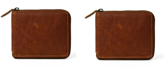 Mens zip closure Wallet-  Brown Pack of 2