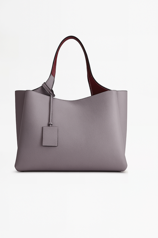 BS BAG Elegant Olive Textured Leather Tote Bag for Women with Dual