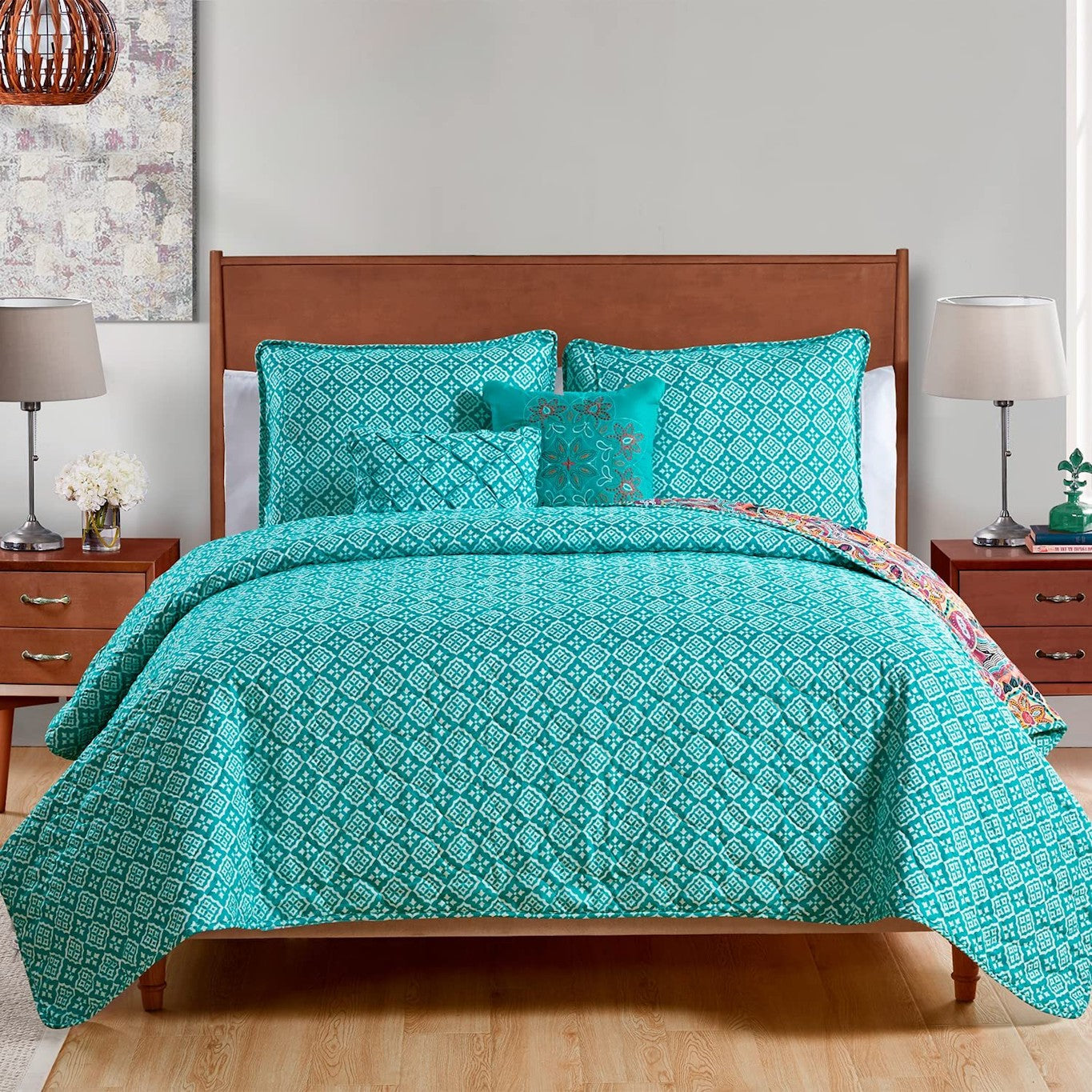 Normani Reversible Ikat diamond and contemporary geometric pattern