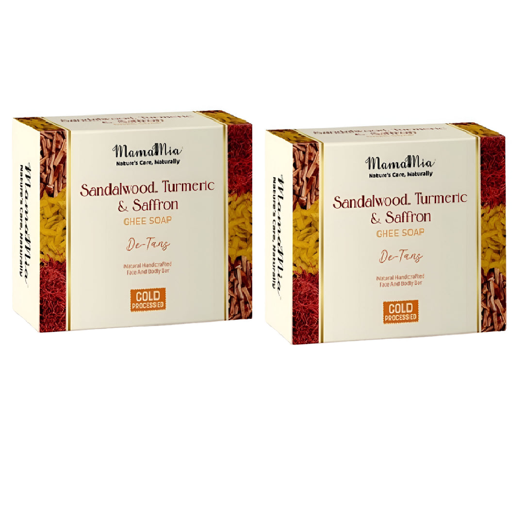 Sandalwood Turmeric & Saffron Ghee SOAP (PACK OF 2)
