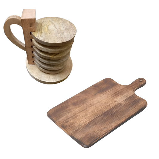 Handmade Wooden Drinks Coaster & Cutting/Chopping Board for Kitchen