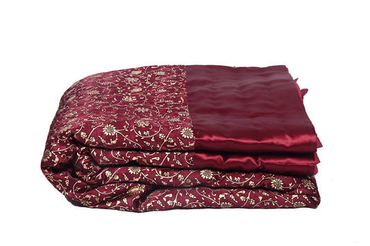 Beautiful Floral Print Soft Cotton Double Bed Blanket Color 2X1.5 M