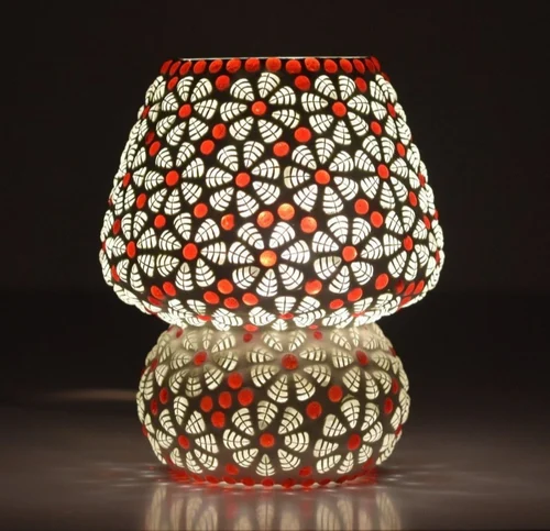 Mosaic Mushroom Table Top Lamp