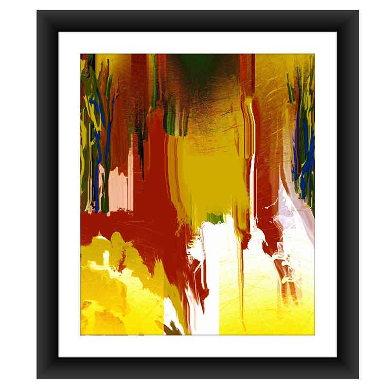 Multicolor Abstract Digital Print Canvas Painting