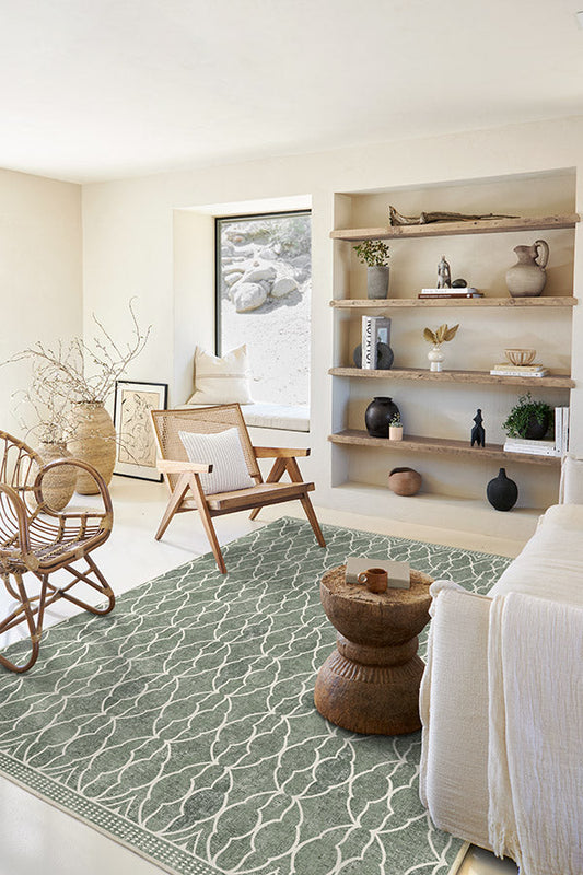 Grogu™ Trellis Sage Green Tufted Rug