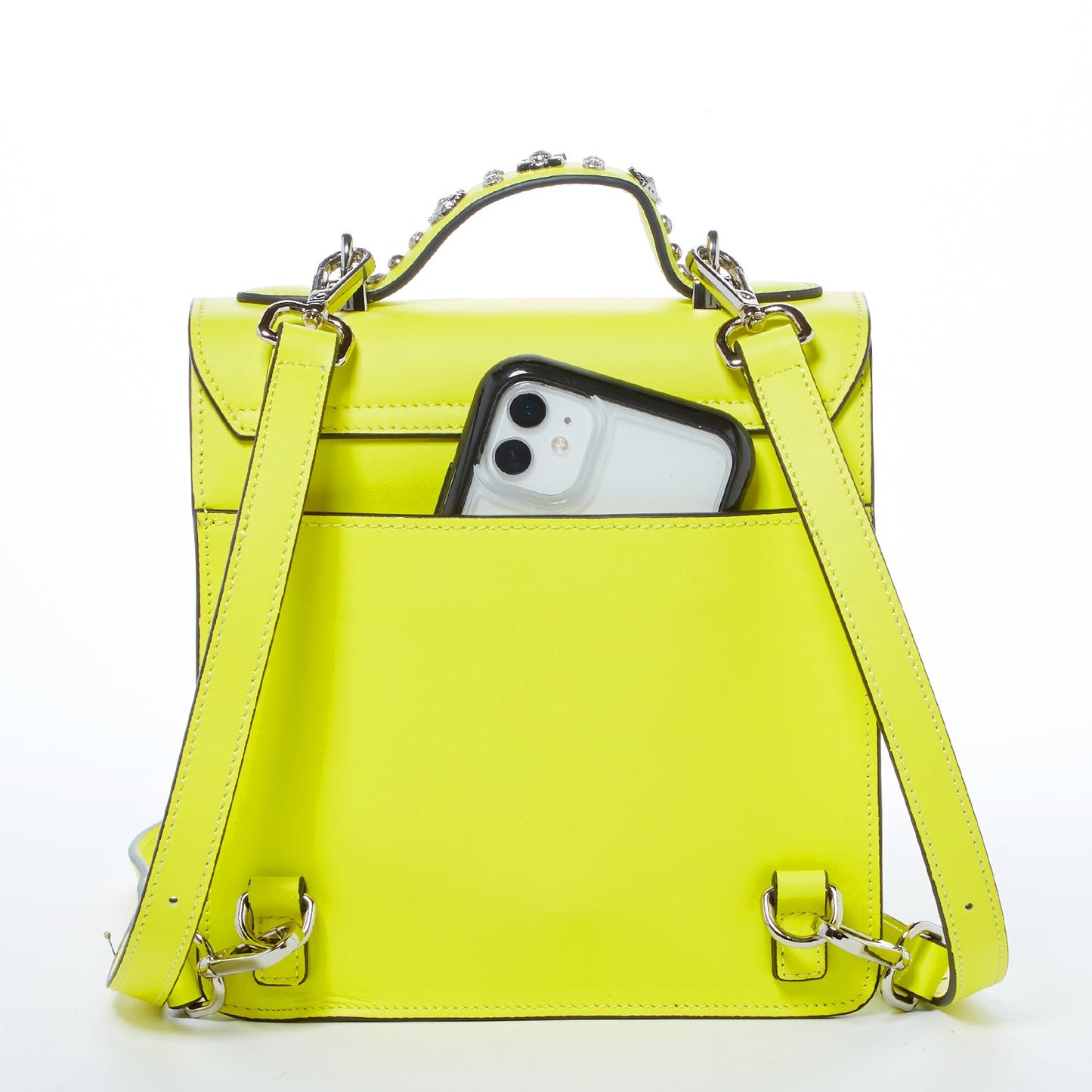 SUSU Convertible Leather Backpack Purse Yellow Crossbody Bag  Women's