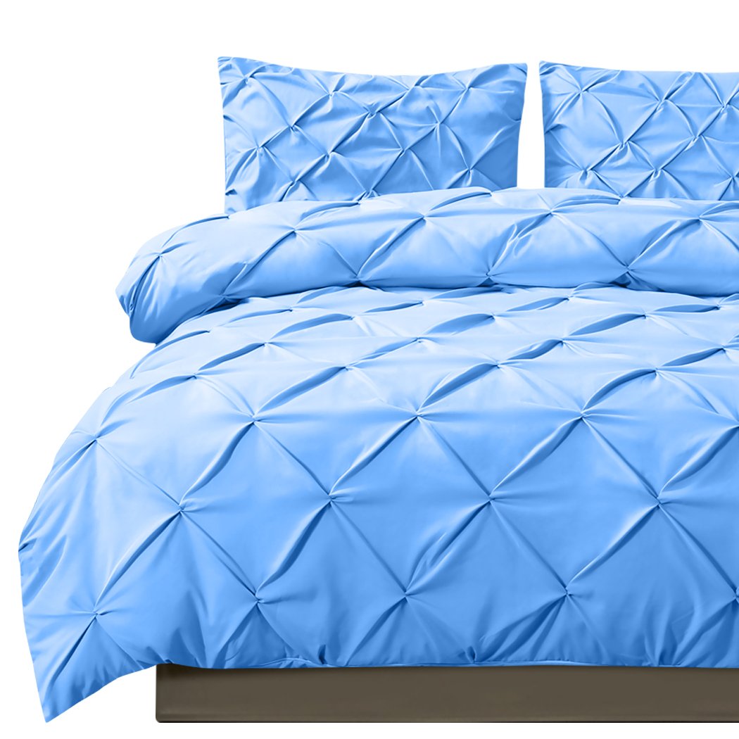 DreamZ Diamond Pintuck Duvet Cover and Pillow Case Set in UQ Size in