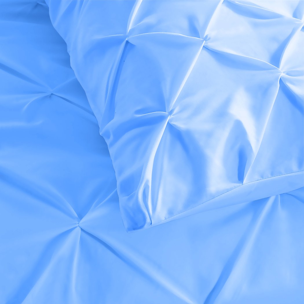 DreamZ Diamond Pintuck Duvet Cover Pillow Case Set in Full Size