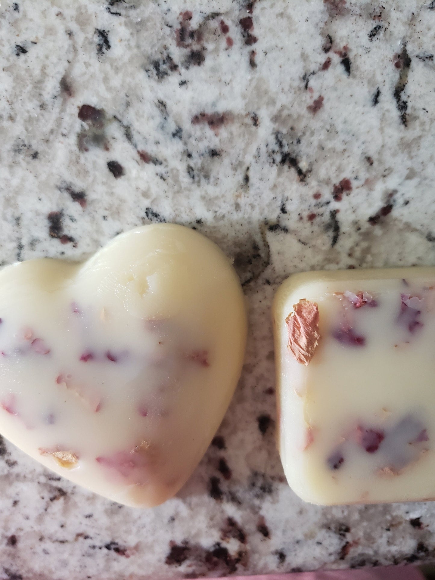 Lotion Bar with Rose Petals